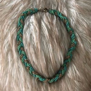 Aqua & Gold necklace